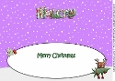 Smiley Santa and Rudolf picking a tree RIVER large dl insert