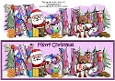 Smiley Santa and Rudolf having milk and cookies NELLY large dl