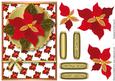 Poinsettia Card Front Decoupage (white)