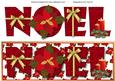 Noel with Poinsettias Large Dl Card (white)