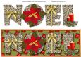 Noel with Poinsettias Large Dl Card (olive 2)