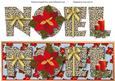 Noel with Poinsettias Large Dl Card (blue 2)