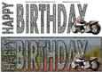 Happy Birthday with Motorbike Large Dl