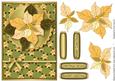 Cream Poinsettia Card Front Decoupage (olive)