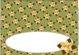 Cream Poinsettia Insert for Large Dl (olive)