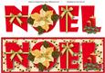 Noel with Cream Poinsettias Large Dl