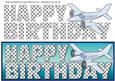Happy Birthday with Plane Large Dl 3