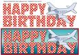 Happy Birthday with Plane Large Dl 5