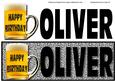 Happy Birthday Oliver Large Dl (black)