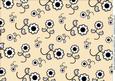 Black and White Flowers Backing Paper Cream