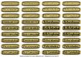 Spanish Greeting Tags (castellano) Gold