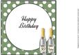 Birthday Champagne 30 Today Insert