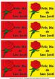 Sant Jordi Tags Red Yellow