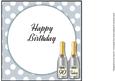 Birthday Champagne 90 Today Insert