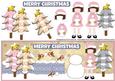 Christmas Girl Building Snowman Large Dl