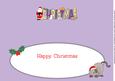 Christmas Cats with Santa Large Dl Insert