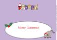 Christmas Cats with Santa Poppy Large Dl Insert