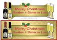 Christmas Champagne Brother & Sister in Law Large Dl