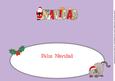 Christmas Cats with Santa Navidad Large Dl Insert