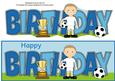 Footballer in White Birthday Large Dl