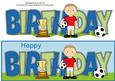 Footballer in Red Birthday Large Dl