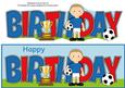 Footballer in Blue Birthday Large Dl