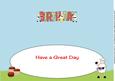 Sheep and Presents Birthday Large Dl Insert