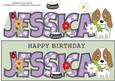 Kosmo the Dog Flowers Jessica Large Dl
