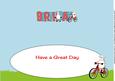 Cyclist Sheep Birthday Large Dl Insert