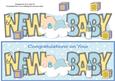 Cute Baby Boy on Cloud New Baby Large Dl