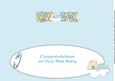 Cute Baby Boy on Cloud New Baby Large Dl Insert