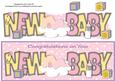 Cute Baby Girl on Cloud New Baby Large Dl