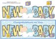 Baby Boy on Cloud New Baby Large Dl