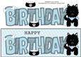 Black Jazz Dog with Bandana Birthday Large Dl