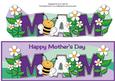 Mother's Day Flowers and Bees Mam Large Dl