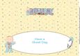 Cute Baby Boy with Teddy Birthday Large Dl Insert