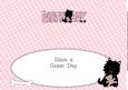 Black Jazz the Dog with Teddy Birthday Large Dl 2 Insert