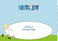 Footballer in White Birthday Large Dl 2 Insert