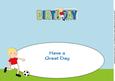 Footballer in Red Birthday Large Dl 2 Insert