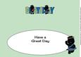Bagpiper & Highland Fling Jazz the Dog Birthday Large Dl 3 I