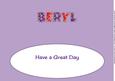 Embroidered Letters Beryl Large Dl Insert