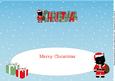 Santa Jazz the Dog Christmas Large Dl 3 Insert