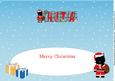 Santa Jazz the Dog Christmas Large Dl 4 Insert
