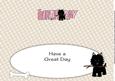 Black Jazz the Dog with Stick Birthday Large Dl 3 Insert