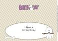 Jazz the Dog with Stick Birthday Large Dl Insert