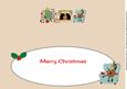 Donkeys Getting Ready for Christmas Large Dl Insert