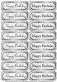 Happy Birthday Silver Tags
