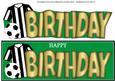 Black & White Stripes Football Top Birthday Large Dl