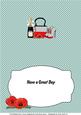 Handbag, Shoes, Poppies & Bubbly Insert