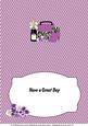 Handbag, Boots, Purple Flowers & Bubbly Insert